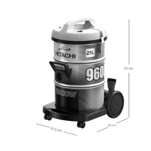 vacuum-0009 Hitachi เครื่องดูดฝุ่น ชนิดถังเก็บฝุ่น Drum รุ่น CV-960F 2200 วัตต์ สีแพลตทินัม เกรย์
