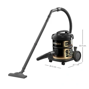 vacuum-0010 Hitachi เครื่องดูดฝุ่น ชนิดถังเก็บฝุ่น Drum รุ่น CV-930F 1600 วัตต์ สีโกลด์ แบล็ก
