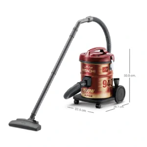 vacuum-0022 Hitachi เครื่องดูดฝุ่น ชนิดถังเก็บฝุ่น Drum รุ่น CV-940Y 1600 วัตต์ สีไวน์ เรด