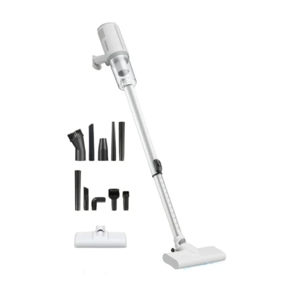 vacuum-0091 Homemi เครื่องดูดฝุ่นมีสาย Corded Vacuum Cleaner รุ่น HM0101-P-WH แรงดูดสูง ท่อดูดปรับความยาวได้ หัวเปลี่ยน 11 แบบ