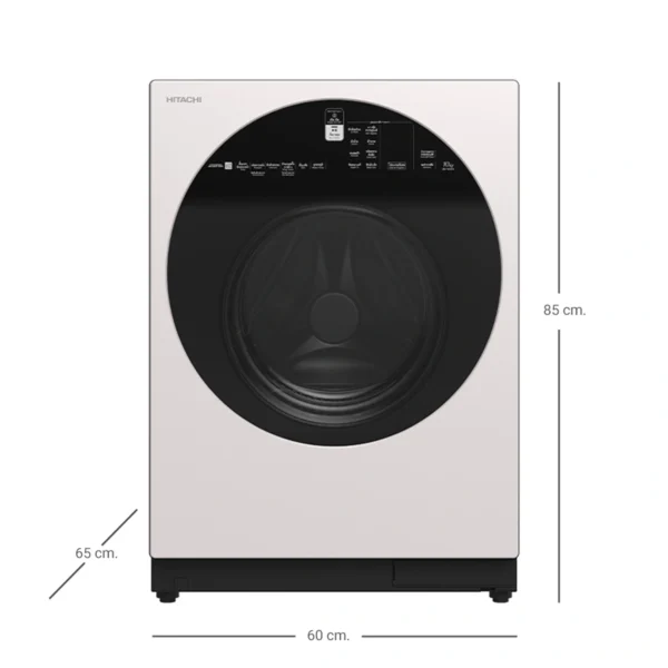 washing-machine-0065 Hitachi เครื่องซักผ้า Front Loading รุ่น BD-100GV 10 กก., รอบปั่น 1,600 รอบ สีขาว แถมฟรีผ้าคลุมเครื่องซักผ้า