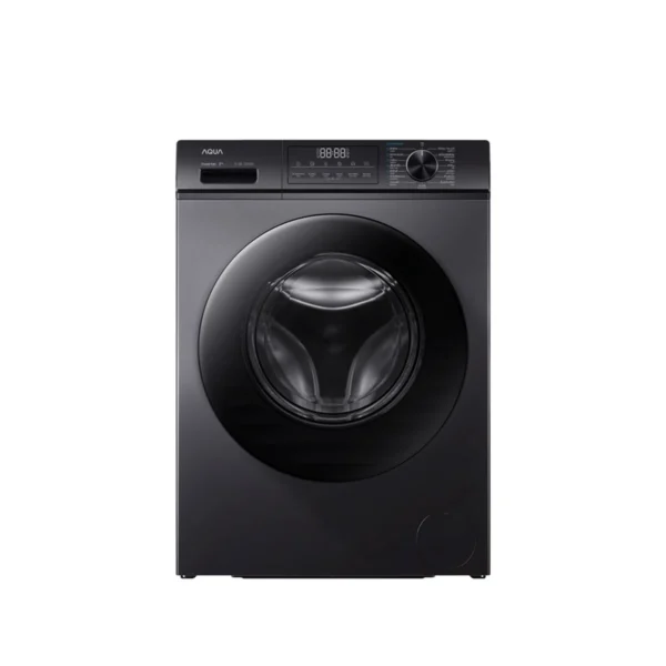 washing-machine-0091 Haier เครื่องซักผ้าฝาหน้าอัตโนมัติ Inverter ความจุ 8 KG รุ่น HW80-BP1439S8 สี Dark Jade Silver