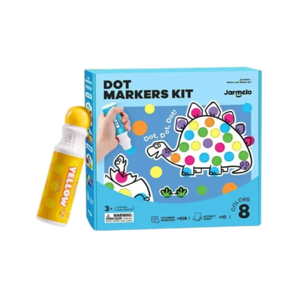 Jarmelo (Joan Miro) ชุดปากกาแต้มสี Dot Painting Colors Set สีสําหรับเด็ก เสริมพัฒนาการเด็ก 2-3 ขวบ 8 สี