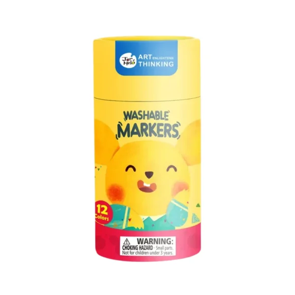 Jarmelo (Joan Miro) ปากกาสีเมจิกล้างออกได้สําหรับเด็ก Washable Markers แบบกระปุก12 สี