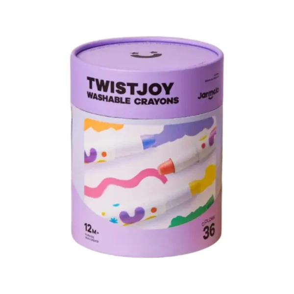 Jarmelo (Joan Miro) สีเทียนเด็กปลอดสารพิษ Twistable Silky Crayons ของเล่นระบายสีเด็กเสริมพัฒนาการ 36 สี