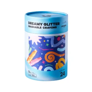 Jarmelo (Joan Miro) สีเทียนเด็กเล็ก Dreamy Glitter Washable Crayons สีเทียนกลิตเตอร์ ปลอดสาร ล้างออกง่าย 24 สี