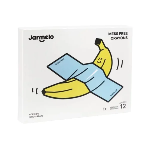 Jarmelo (Joan Miro) สีเทียนเด็กปลอดสารพิษรูปกล้วย Mess Free Crayons สีเทียนเด็ก 1 ขวบขึ้นไป 12 สี
