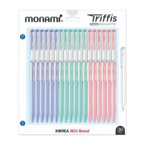 โมนามิ ปากกาลูกลื่น ทริฟฟิส พาสเทล แพ็ค 36 ด้าม คละสี