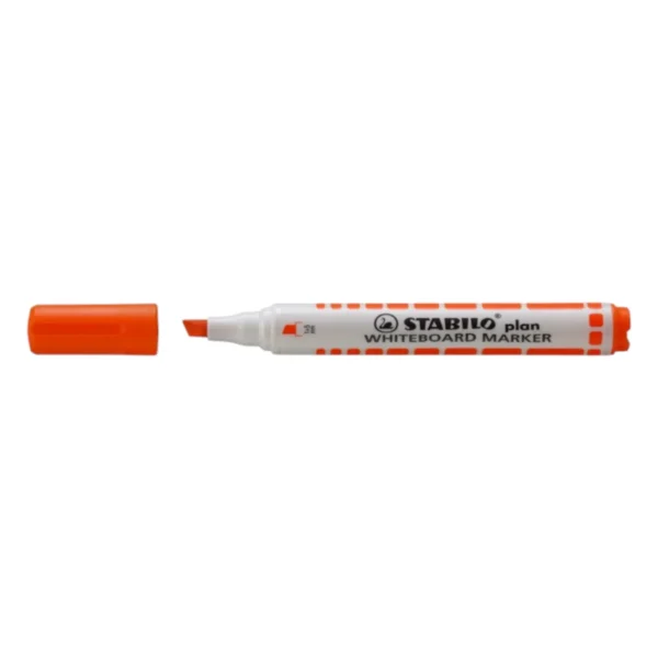 สตาบิโล ปากกาไวท์บอร์ด หัวตัด รุ่น PLAN 643/54 สีส้ม 10 ด้าม