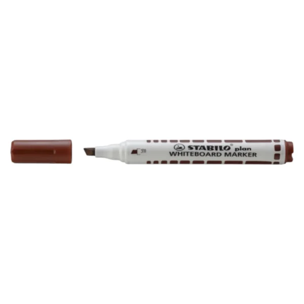 สตาบิโล ปากกาไวท์บอร์ด หัวตัด รุ่น PLAN 643/54 สีน้ําตาล 10 ด้าม