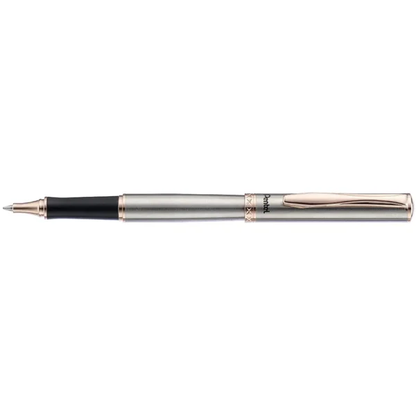 เพนเทล ปากกาหมึกเจล Sterling K600PG-C 0.7 มม. ด้ามสีเงิน ทองชมพู หมึกสีน้ําเงิน