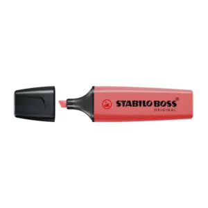 สตาบิโล Boss Original ปากกาไฮไลท์ สี Red รุ่น 70/40 x 10 ด้าม