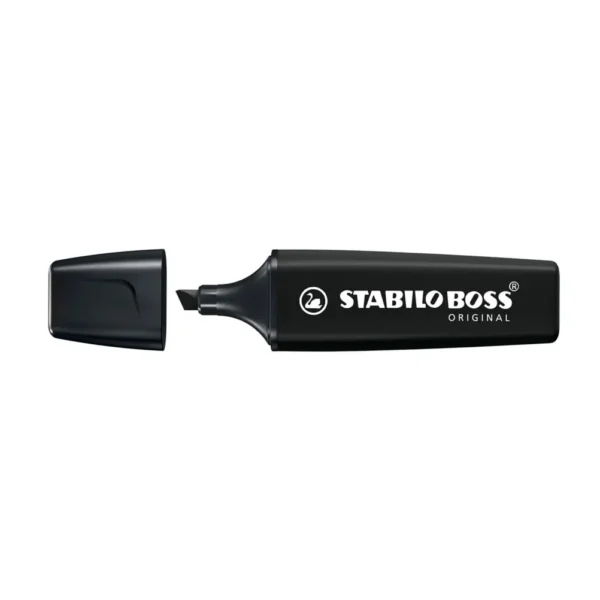 สตาบิโล ปากกาไฮไลท์ รุ่น Boss สีดํา x 10 ด้าม