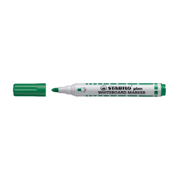 สตาบิโล Plan 641 ปากกาไวท์บอร์ดหัวกลม สีเขียว รุ่น 641-36 x 10 ด้าม