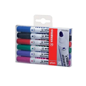 สตาบิโล Plan 641 ปากกาไวท์บอร์ดหัวกลม แพ็ค 6 สี