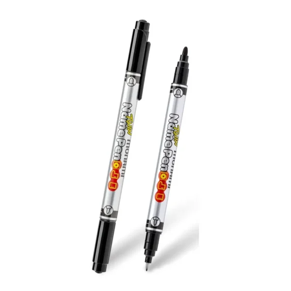 โมนามิ ปากกามาร์คเกอร์อเนกประสงค์ รุ่น ทวินเนมเพน 12 ด้าม สีดํา