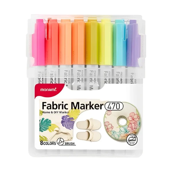 โมนามิ ปากกามาร์คเกอร์เขียนผ้า รุ่น FABRIC MARKER 470 เซ็ต 8 สี