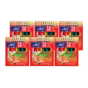 เอลเฟ่น สีไม้สั้น 12 สี x 6